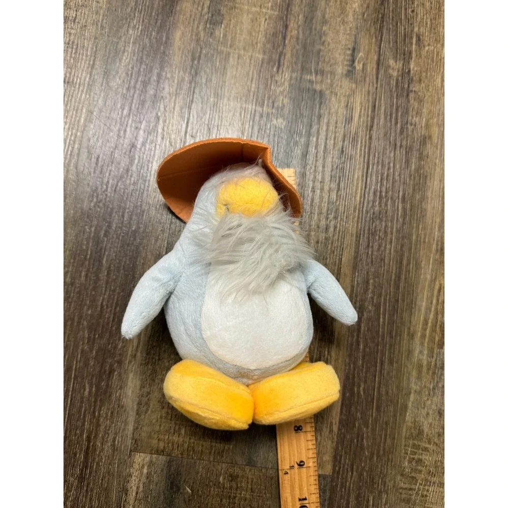 Disney Club Penguin Sensei Plush 7 Inch Blue Penguin Orange Hat 2011 Jakks MH01